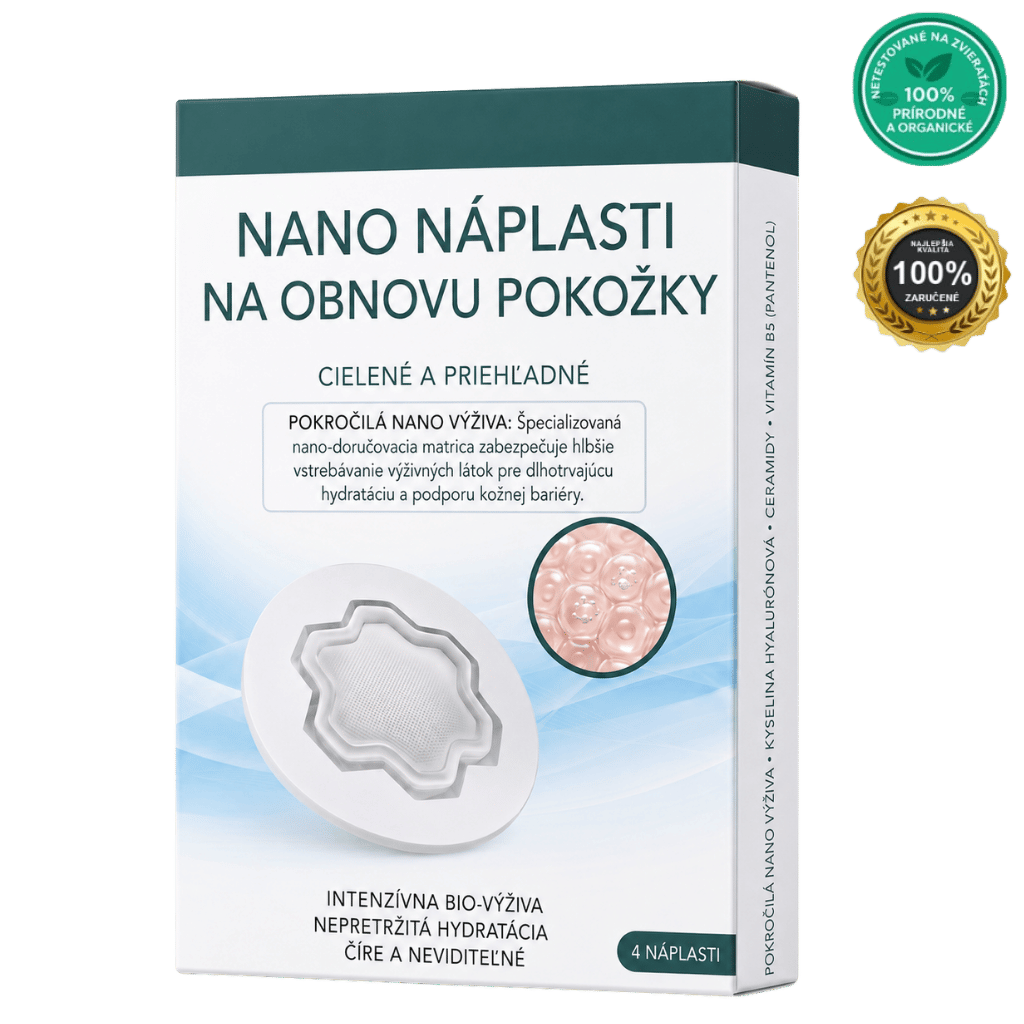 Nano náplasť na obnovu pokožky - balenie a náplasť na regeneráciu pleti, 100% prírodná a organická.