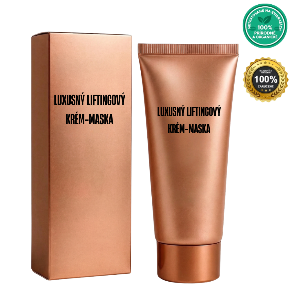 Luxusný liftingový krém-maska v zlatom obale pre hladkú a žiarivú pleť