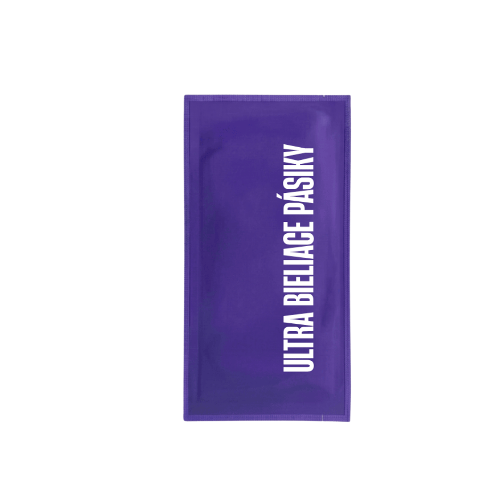 Obal produktu Ultra bieliace pásiky, kozmetické pásiky na bielenie zubov.
