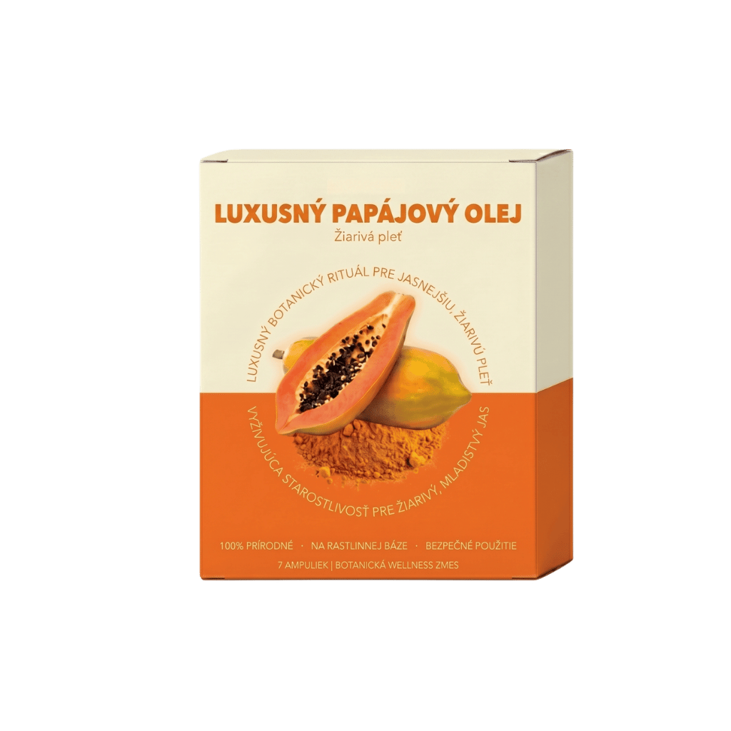 Luxusný Papájový Olej - gamintojas, natūralus kosmetikos produktas švytinčiai odai.