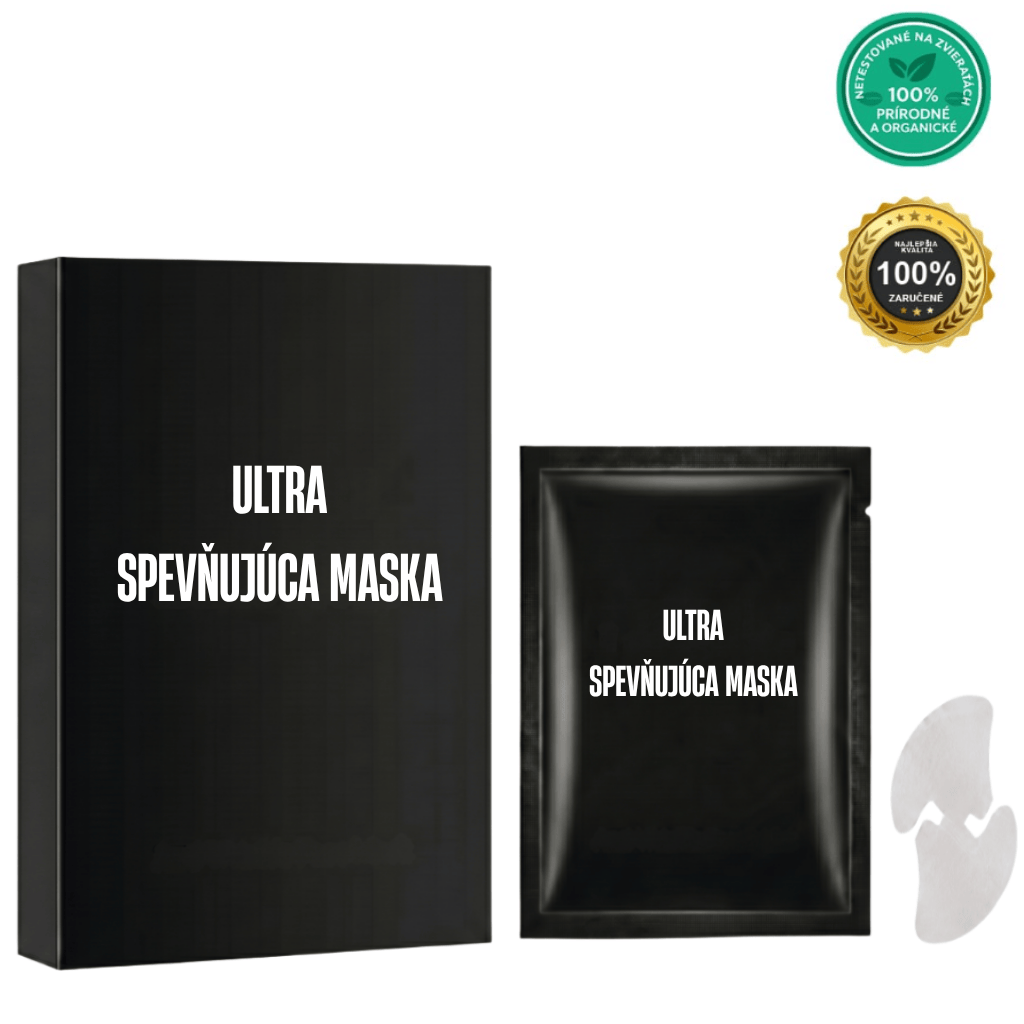 Ultra spevňujúca maska packaging with logo and design for skin care enhancement