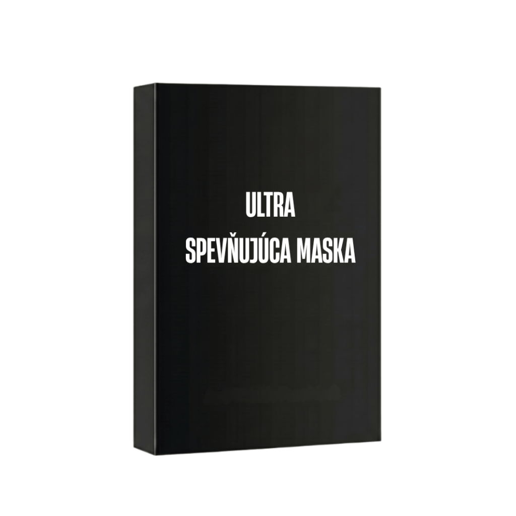 Obal produktu Ultra spevňujúca maska s jednoduchým, elegantným dizajnom na podporu starostlivosti o pleť.