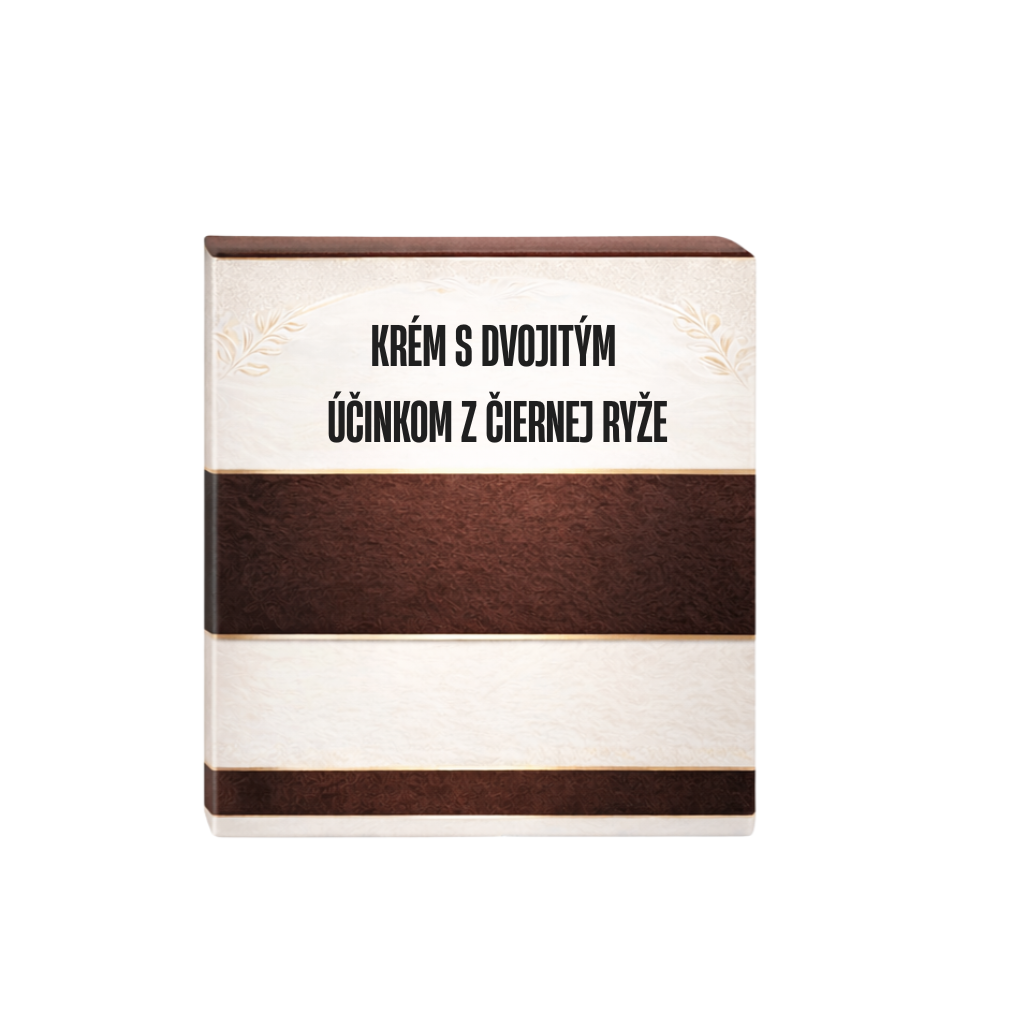 Krém s dvojitým účinkom z čiernej ryže v elegantnom balení na starostlivosť o pleť.