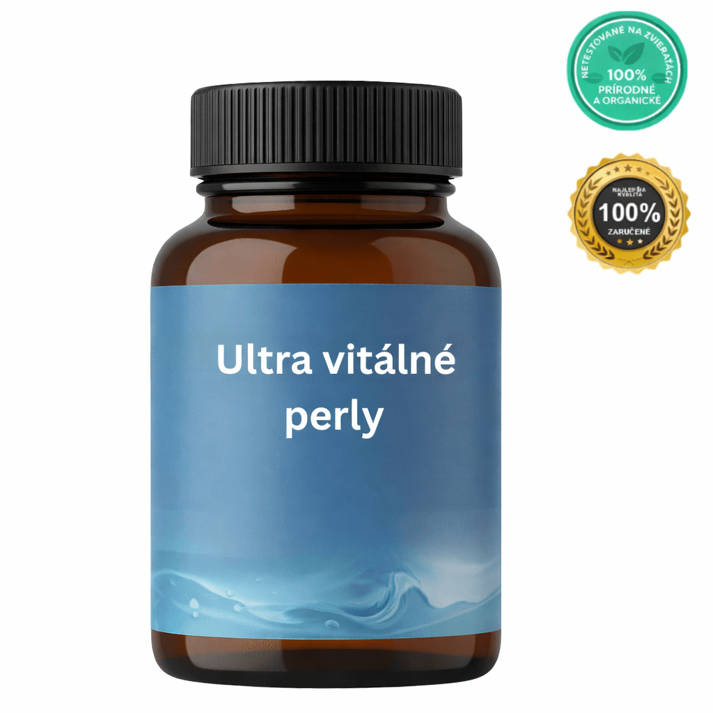 Balenie produktu Ultra vitálne perly na jemnú starostlivosť o pleť s botanicky inšpirovanou zmesou.