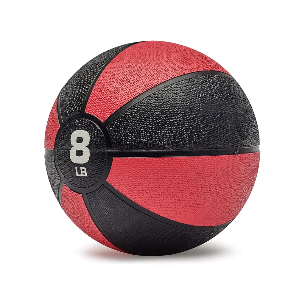 Ahoj Krása CoreSphere, 8 lb red and black medicine ball for functional training and core strengthening workouts.